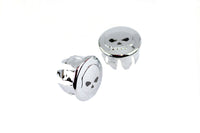 HARLEY Skull Handlebar End Plug Set Chrome fits 1953-1985 FL,  1953-1985 FL,  1970-UP XL,  1980-1999 FX,  1980-1999 FX,