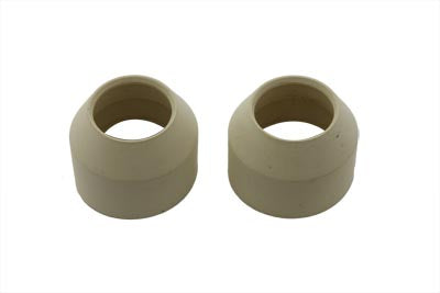 HARLEY 35 mm Gummi-Gabelmanschetten, weiß, passend für 1975-1984 FX, 1975-1984 FXE, 1975-1984 FXS, 1982-1987