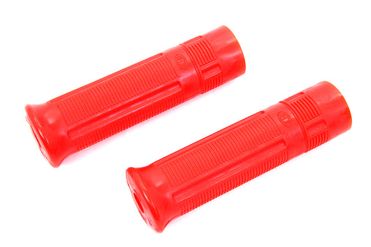 HARLEY Red Beck Plastic Grip Set fits 1915-1935 J,   1936-1948 W,   1941-1948 FL,   1936-1948 EL,
