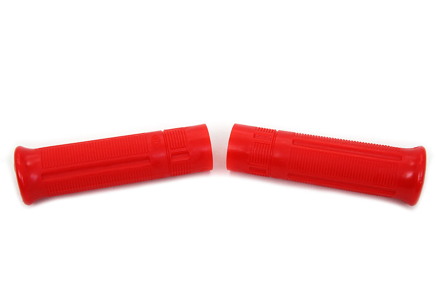 HARLEY Red Beck Plastic Grip Set fits 1915-1935 J,   1936-1948 W,   1941-1948 FL,   1936-1948 EL,