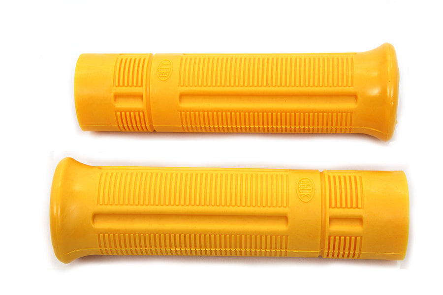 HARLEY Yellow Beck Plastic Grip Set fits 1915-1935 J,  1936-1948 W,  1941-1948 FL,  1936-1948 EL,