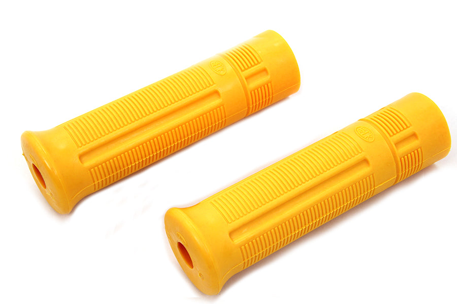 HARLEY Yellow Beck Plastic Grip Set fits 1915-1935 J,  1936-1948 W,  1941-1948 FL,  1936-1948 EL,