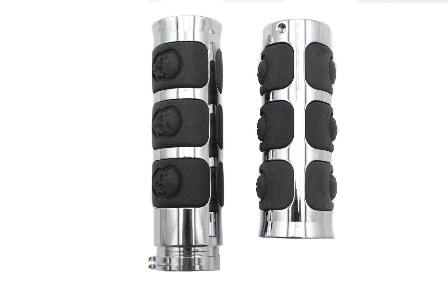HARLEY Chrom-Band-Style Totenkopf-Griffset passend für 1982-1984 FL, 1982-1984 FX, 1982-UP XL, 1984-2015