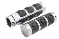 HARLEY Chrom-Band-Style Totenkopf-Griffset passend für 1982-1984 FL, 1982-1984 FX, 1982-UP XL, 1984-2015