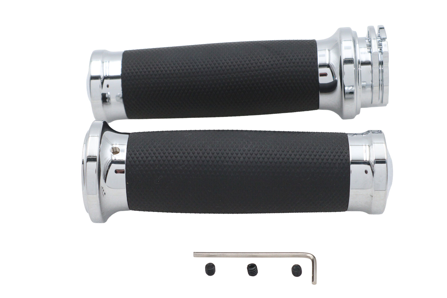 HARLEY Caliber Lenkergriffset Chrom Passend für 1996-2007 FLT, 1996-2003 XL, 1996-2017 FXD, 1996