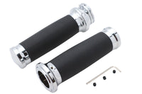 HARLEY Caliber Lenkergriffset Chrom Passend für 1996-2007 FLT, 1996-2003 XL, 1996-2017 FXD, 1996