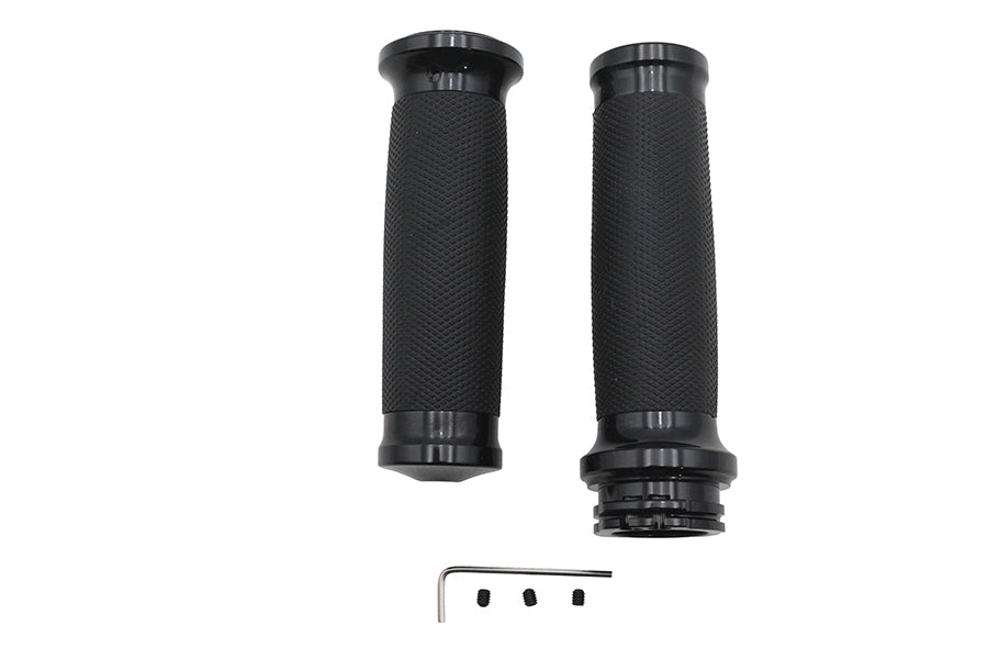 HARLEY Caliber Lenkergriff-Set Schwarz Passend für 1996-2007 FLT, 1996-2003 XL, 1996-2017 FXD, 1996-