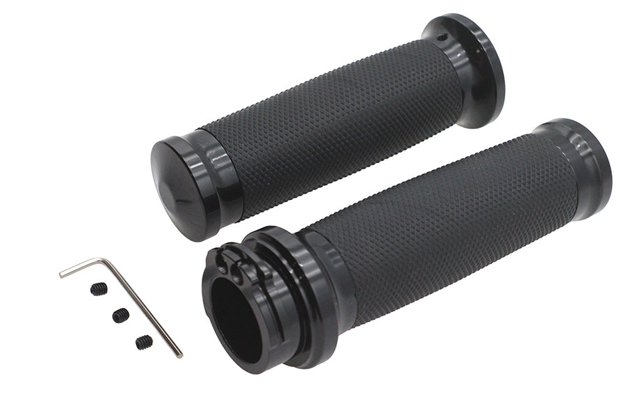 HARLEY Caliber Lenkergriff-Set Schwarz Passend für 1996-2007 FLT, 1996-2003 XL, 1996-2017 FXD, 1996-
