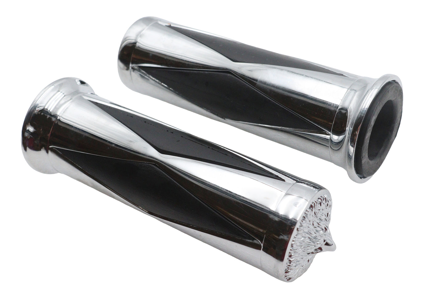 HARLEY Ultima Diamond Style Grip Set mit Chrom Eagle Endkappe Passt auf 1974-1984 FL,   1974-1984 FX,