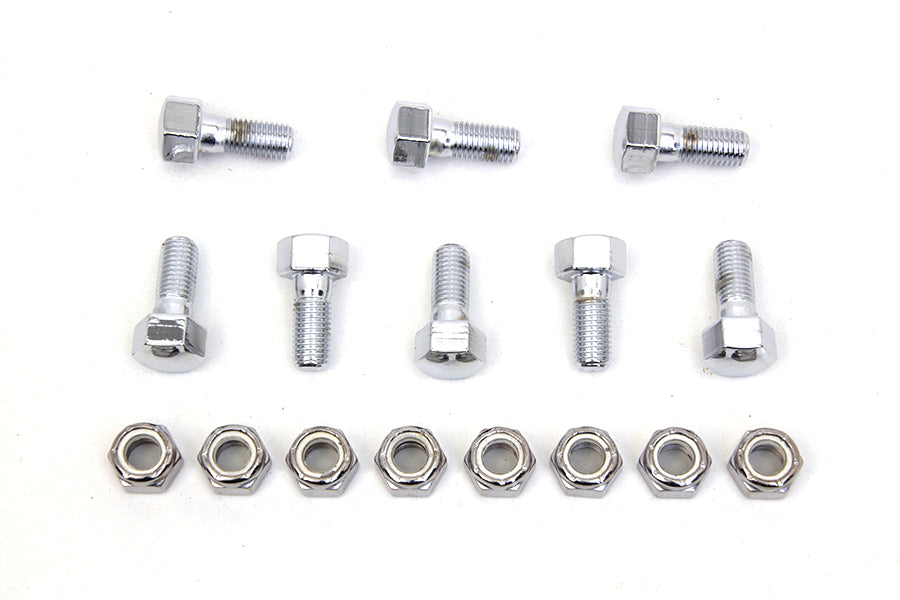 HARLEY Rear Brake Drum Bolt and Nut Kit Chrome fits 1952-1956 K,   1957-1965 XL,