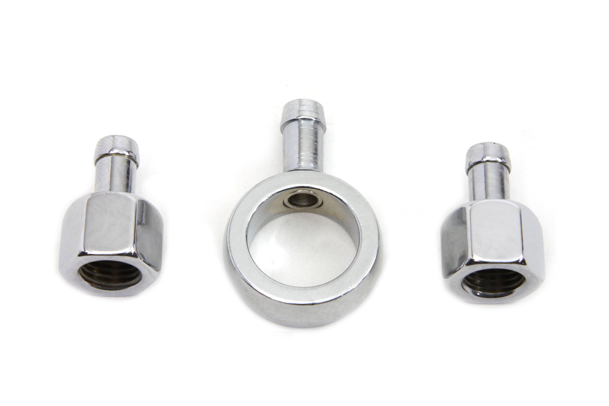 HARLEY Chrome Gas Tank Fitting Kit Fits 1941-1949 FL,   1940-1949 WL,   1940-1948 UL,   1940-1949 G,