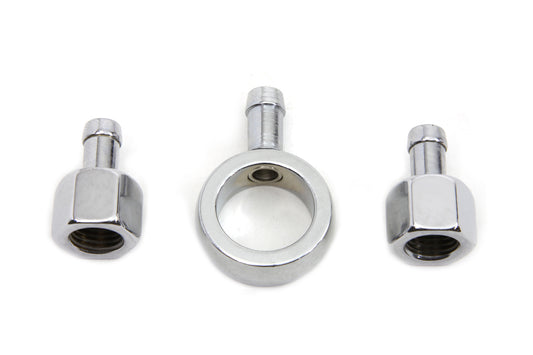 HARLEY Chrome Gas Tank Fitting Kit Fits 1941-1949 FL,   1940-1949 WL,   1940-1948 UL,   1940-1949 G,