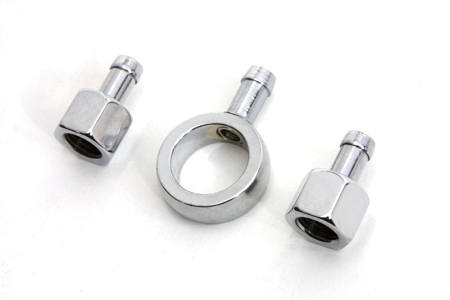 HARLEY Chrome Gas Tank Fitting Kit Fits 1941-1949 FL,   1940-1949 WL,   1940-1948 UL,   1940-1949 G,