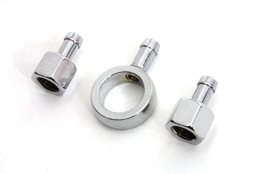 HARLEY Chrome Gas Tank Fitting Kit Fits 1941-1949 FL,   1940-1949 WL,   1940-1948 UL,   1940-1949 G,