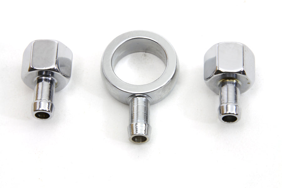 HARLEY Chrome Gas Tank Fitting Kit Fits 1941-1949 FL,   1940-1949 WL,   1940-1948 UL,   1940-1949 G,