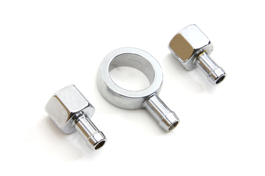 HARLEY Chrome Gas Tank Fitting Kit Fits 1941-1949 FL,   1940-1949 WL,   1940-1948 UL,   1940-1949 G,