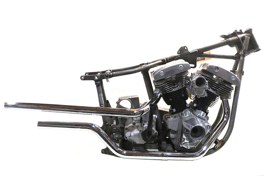 HARLEY gestapeltes Shotgun-Auspuffkrümmer-Set passend für 1970-1984 FX,