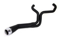HARLEY FLT Offset Megaphon 2:1 1-3/4 Zoll Auspuff Schwarz mit Chrom Passend für 2006-2016 FLT,