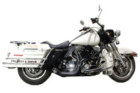 HARLEY FLT 2:1 Lake Style Auspuffanlage Schwarz Passt 1997-2016 FLT,