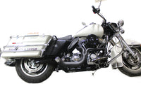 HARLEY FLT 2:1 Lake Style Auspuffanlage Schwarz Passt 1997-2016 FLT,