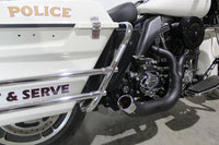 HARLEY FLT 2:1 Lake Style Auspuffanlage Schwarz Passt 1997-2016 FLT,