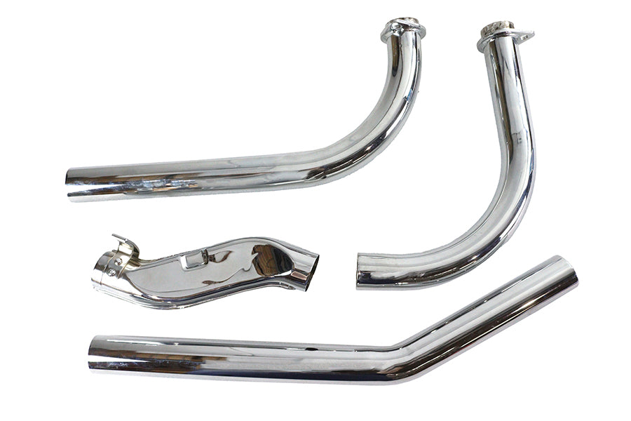 HARLEY Shovelhead Upsweep Auspuffkrümmer-Satz Chrom, passend für 1966-1969 FL,