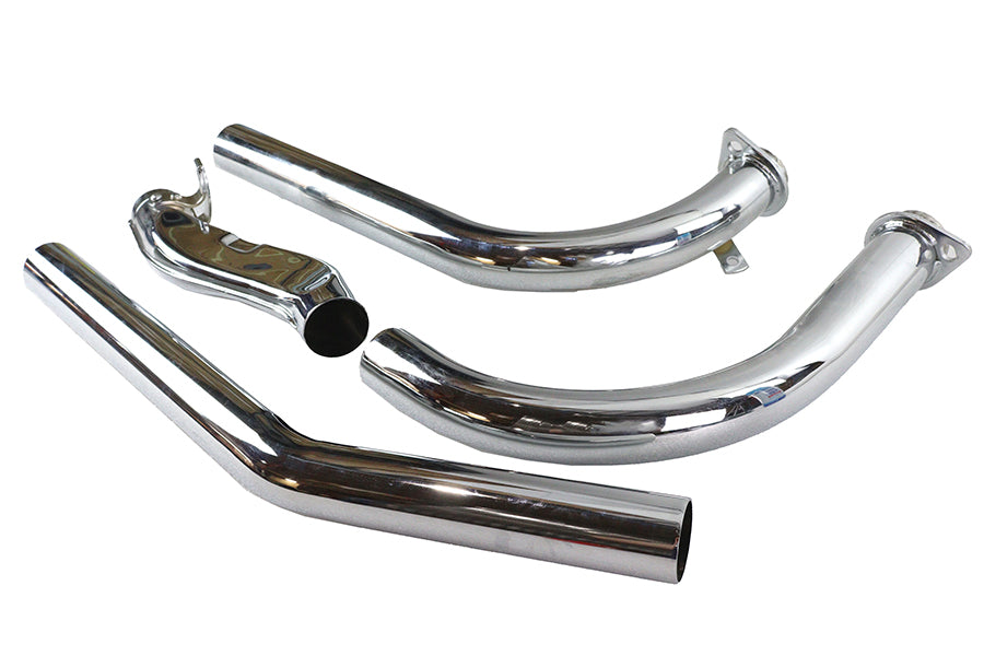 HARLEY Shovelhead Upsweep Auspuffkrümmer-Satz Chrom, passend für 1966-1969 FL,