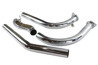 HARLEY Shovelhead Upsweep Auspuffkrümmer-Satz Chrom, passend für 1966-1969 FL,