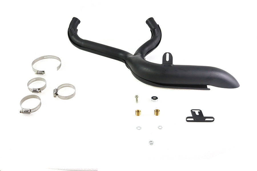 HARLEY 2-in-1 Auspuffkrümmer-Set schwarz, passend für 2007-2013 FLT,