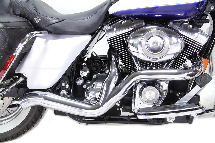 Harley verchromter 2:1 Auspuffkrümmer-Satz passend für 2007-2016 FLT,