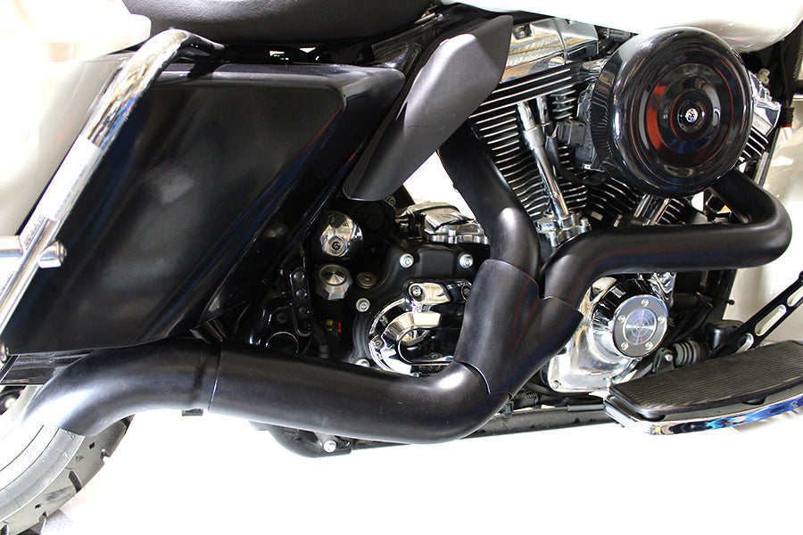 HARLEY 2-in-1-Auspuffkrümmer-Set schwarz, passend für 2007-2016 FLT,