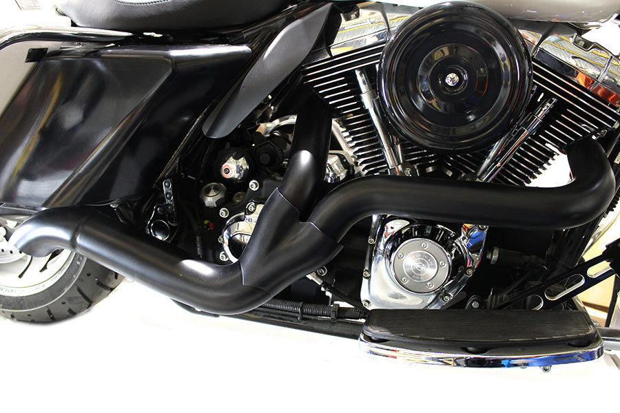 HARLEY 2-in-1-Auspuffkrümmer-Set schwarz, passend für 2007-2016 FLT,