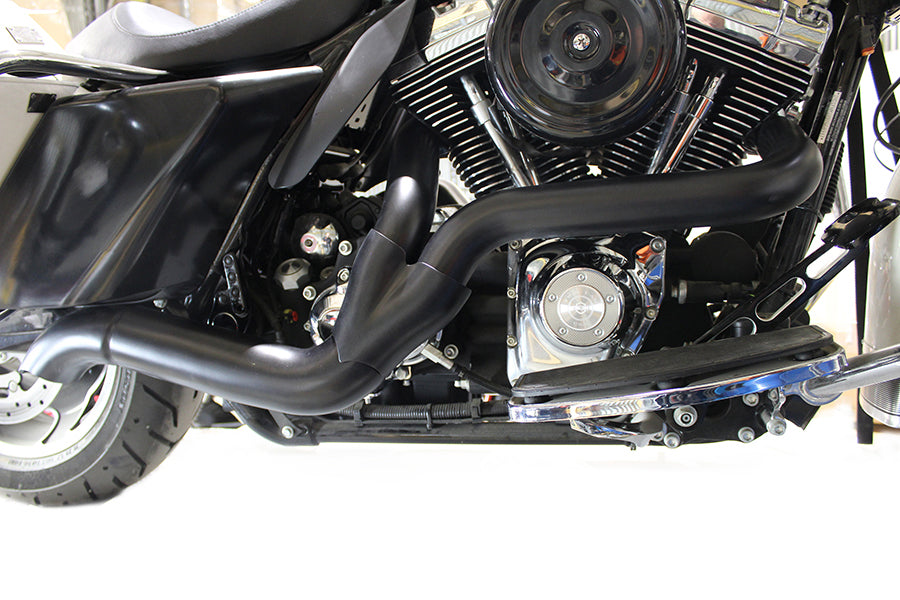 HARLEY 2-in-1-Auspuffkrümmer-Set schwarz, passend für 2007-2016 FLT,