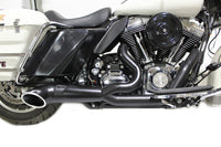 HARLEY 2:1 Auspuffkrümmer-Set, schwarz, passend für 1996–2016 FLT,