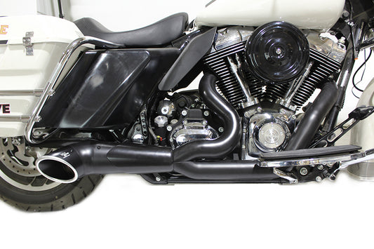 HARLEY 2:1 Auspuffkrümmer-Set, schwarz, passend für 1996–2016 FLT,