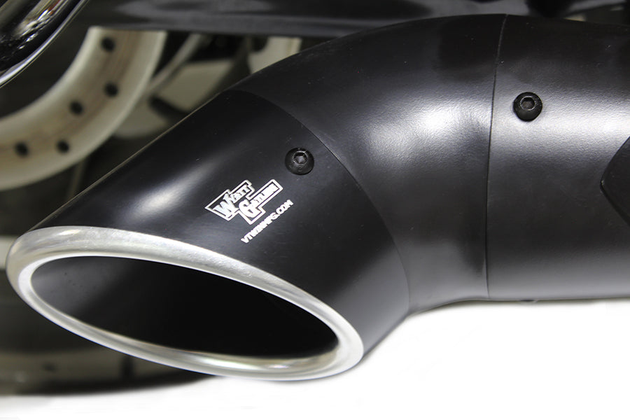 HARLEY 2:1 Auspuffkrümmer-Set, schwarz, passend für 1996–2016 FLT,