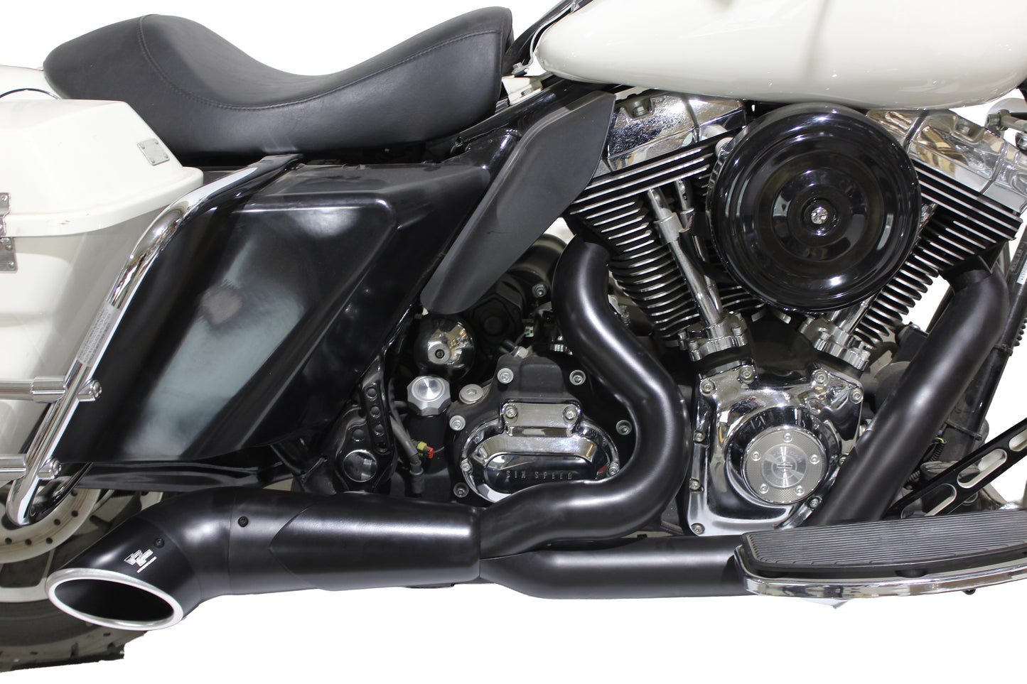 HARLEY 2:1 Auspuffkrümmer-Set schwarz passend für 1996-2016 FLT,