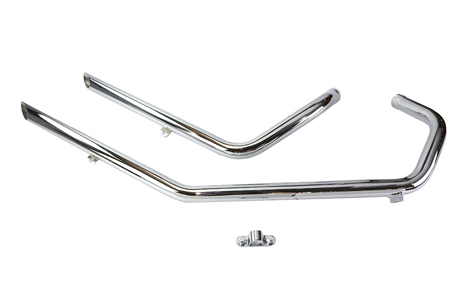 HARLEY Auspuff Drag Pipe Set Slash Cut passend für 1957-1978 XL, 1980-1985 XL,