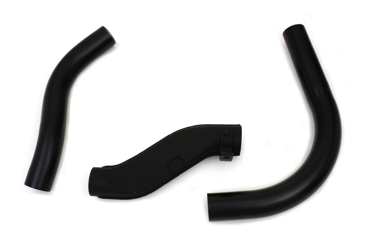 HARLEY Knucklehead Auspuffkrümmer-Set schwarz, passend für 1936–1940 EL, 1941–1947 FL,