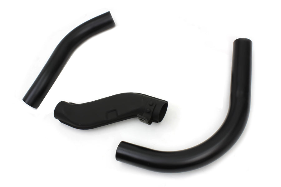 HARLEY Knucklehead Auspuffkrümmer-Set schwarz, passend für 1936–1940 EL, 1941–1947 FL,