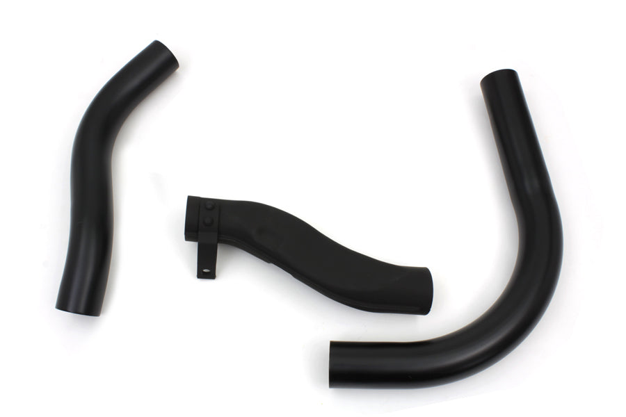 HARLEY Knucklehead Auspuffkrümmer-Set schwarz, passend für 1936–1940 EL, 1941–1947 FL,