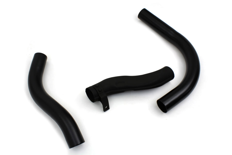 HARLEY Knucklehead Auspuffkrümmer-Set schwarz, passend für 1936–1940 EL, 1941–1947 FL,