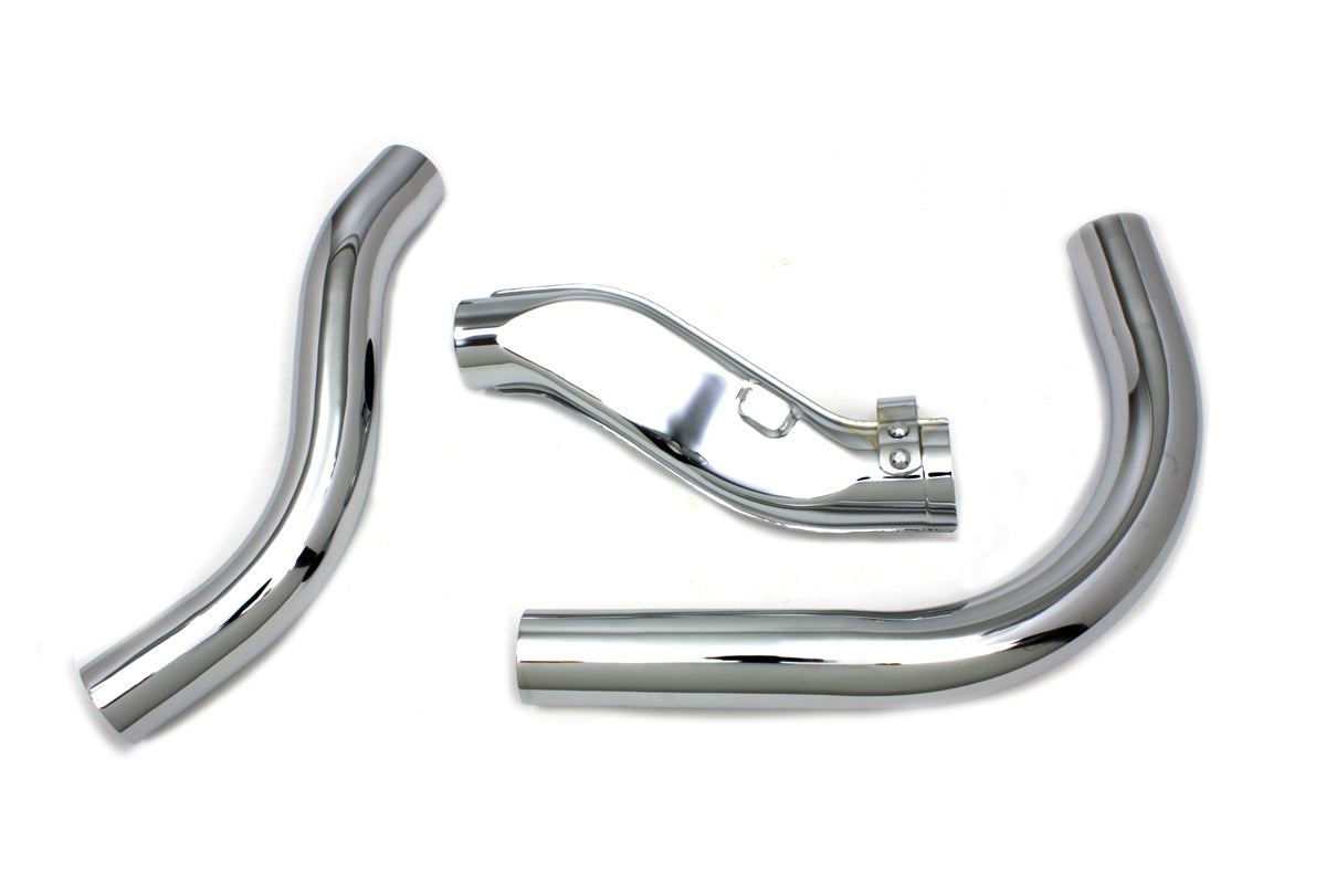 HARLEY Knucklehead Auspuffkrümmer Chrom Passend für 1936-1940 EL, 1941-1947 FL,