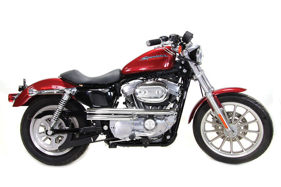 HARLEY XL Shotgun Auspuffanlage Drag Pipe Set Chrom Passend für 2004-UP XL,