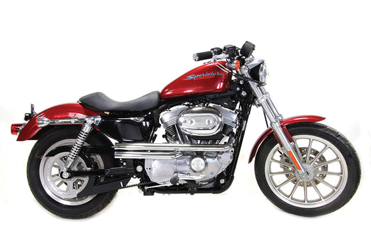HARLEY XL Shotgun Auspuffanlage Drag Pipe Set Chrom Passend für 2004-UP XL,
