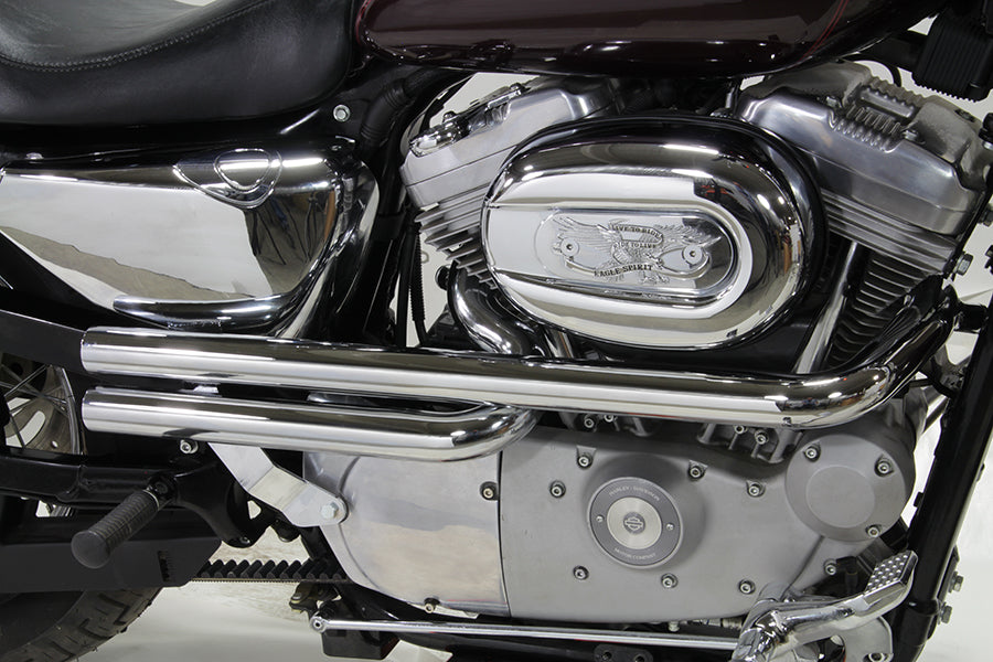 HARLEY XL Shotgun Auspuffanlage Drag Pipe Set Chrom Passend für 2004-UP XL,