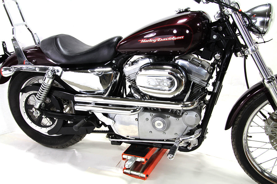 HARLEY XL Shotgun Auspuffanlage Drag Pipe Set Chrom Passend für 2004-UP XL,
