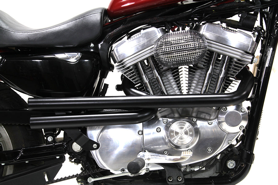 HARLEY XL Shotgun Auspuff Drag Pipe Set Schwarz passend für 2004-UP XL,
