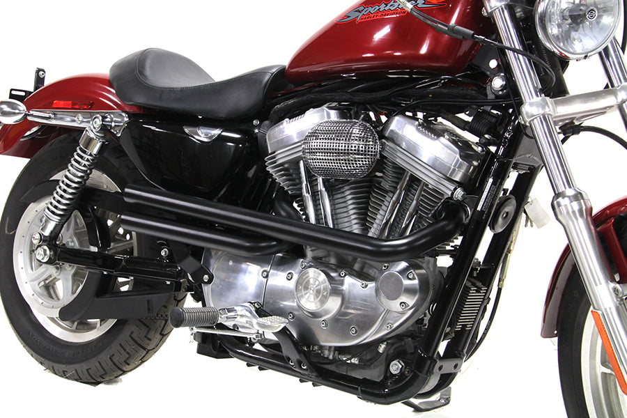 HARLEY XL Shotgun Auspuff Drag Pipe Set Schwarz passend für 2004-UP XL,