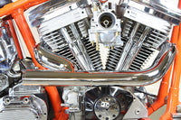 HARLEY 2:1 Siamese Auspuffkrümmer-Set Chrom passend für 0-  Custom, Anwendung